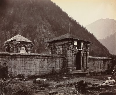 Tempel in Naveshera, Kasjmir, India door Samuel Bourne