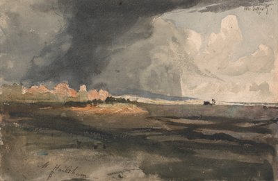 Bij Hailsham, Sussex: een naderende storm door Samuel Palmer