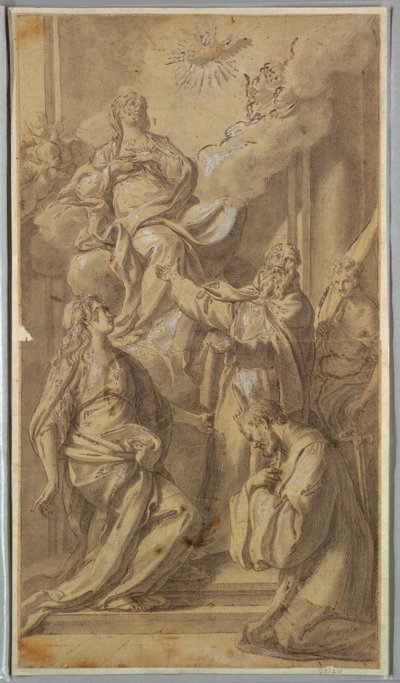 Madonna en Heiligen door Sebastiano Conca