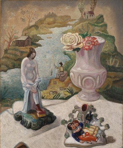 Porseleinen Figuren en Bloemen door Sergei Yurievich Sudeykin