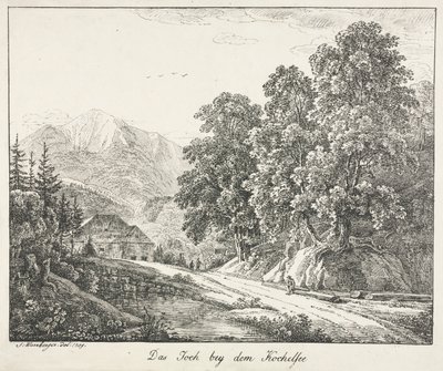 Het pad bij de Kochelsee, 1809 door Simon Warnberger