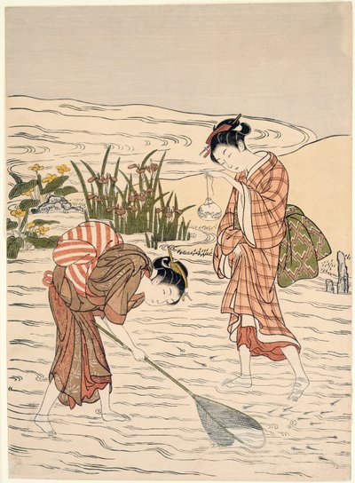 Vissen in Ondiep Water door Suzuki Harunobu