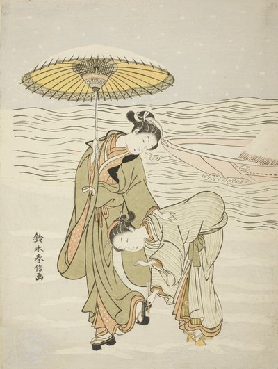 De Sneeuw-Verstopte Geta, ca. 1767-68 door Suzuki Harunobu