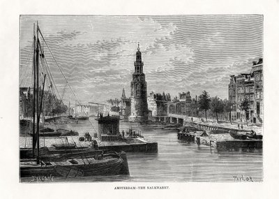 De Kalkmarkt, Amsterdam, Nederland, 1879 door Taylor