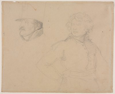 Studie van twee soldaten door Theodore Gericault