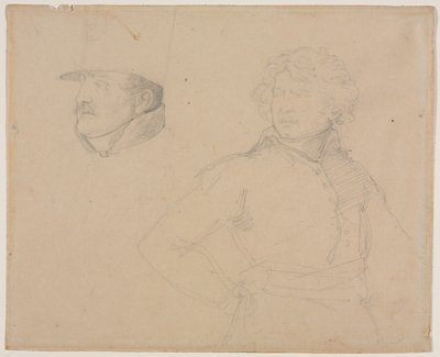 Studie van twee soldaten door Theodore Gericault