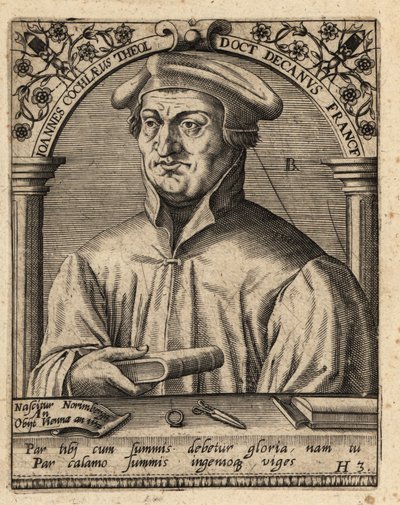 Johann Cochlaeus door Theodore de Bry