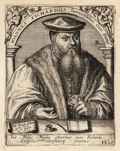 Johann von Fichard, Duitse jurist door Theodore de Bry