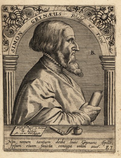 Simon Griner; 1493-1541, Duitse geleerde door Theodore de Bry