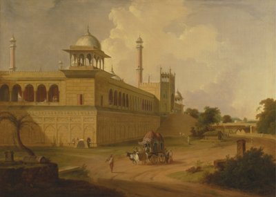 Jami Masjid, Delhi door Thomas Daniell