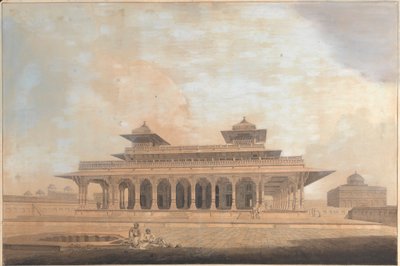 Deel van het paleis in Allahbad door Thomas Daniell