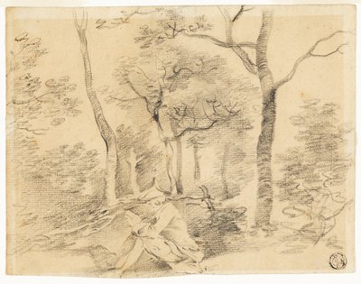 Gainsborough Schetsend in het Bos door Thomas Gainsborough