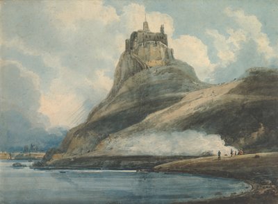 Lindisfarne Kasteel, Heilig Eiland, Northumberland, 1796-97 door Thomas Girtin