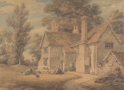 Het armenhuis, Hadley, Hertfordshire door Thomas Hearne