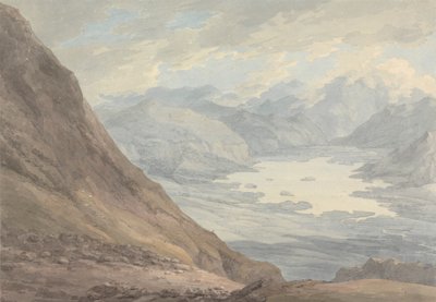 Uitzicht vanaf Skiddaw over Derwentwater door Thomas Hearne