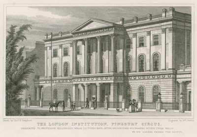 De London Institution, Finsbury Circus door Thomas Hosmer Shepherd