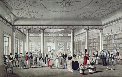 Bibliotheek van Hall in Margate, 1789 door Thomas Malton