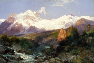 Het Teton-gebergte door Thomas Moran