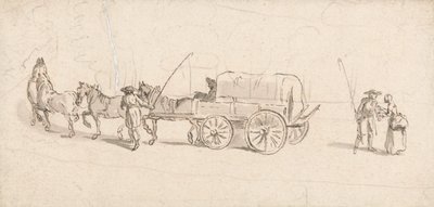 Figuren met een Wagen en Paarden door Thomas Ross