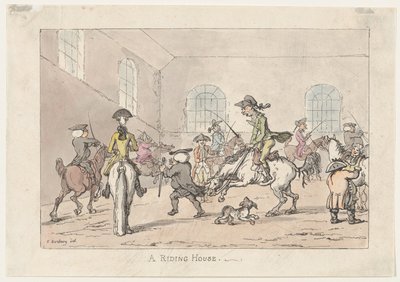 Een rijschool door Thomas Rowlandson