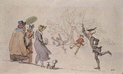 Dr. Syntax Schaatst door Thomas Rowlandson