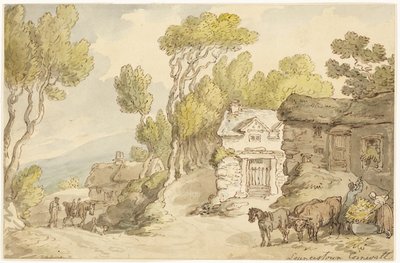 Launcetown Cornwall door Thomas Rowlandson