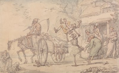 Tijd en dood en Goody Barton door Thomas Rowlandson