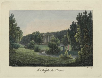 Uitzicht op de Vriendschapstempel in Pavlovsk, 1810s door Thurner