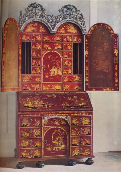 Een Rood Lak Kabinet, ca. 1685, 1936 door Unbekannt