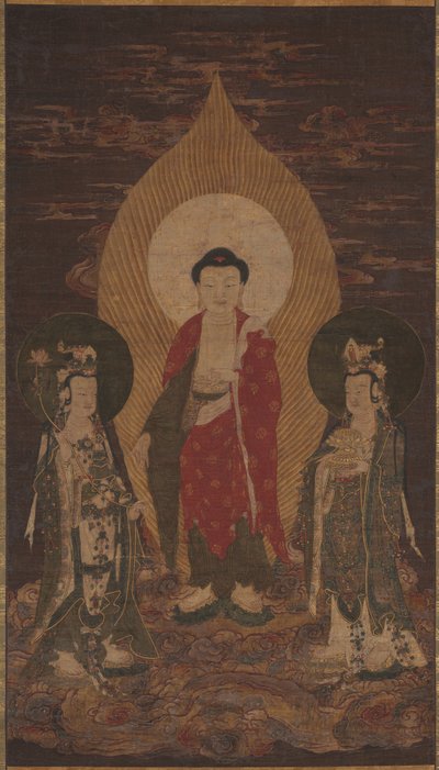 Amitabha Triade, mogelijk 1400s door Unbekannt