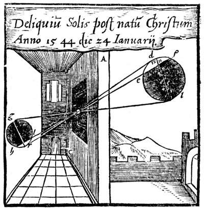 Camera obscura, 1561 door Unbekannt