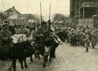 Kozakken soldaten, Eerste Wereldoorlog door Unbekannt