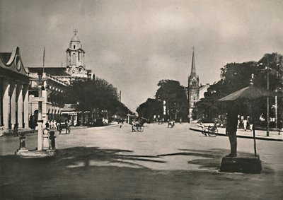 Dalhousie Street, Rangoon, 1900 door Unbekannt