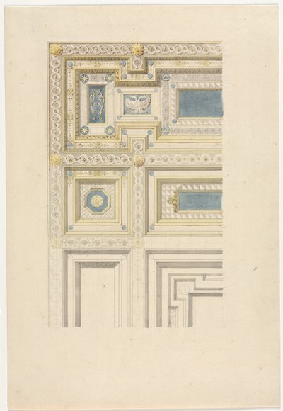 Ontwerp voor Sierplafond, 19e eeuw door Unbekannt