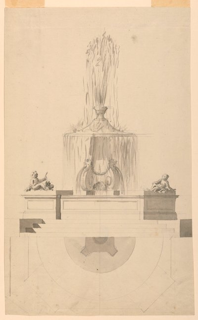 Tekening, Fontein, 1775 door Unbekannt