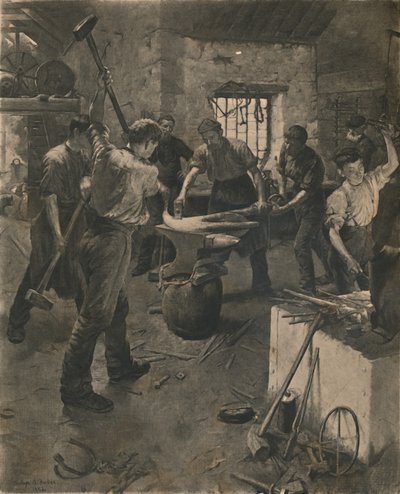 Het Smeden van het Anker, 1892 door Unbekannt