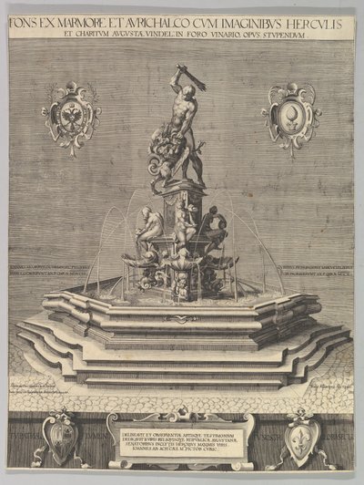 Fontein van Hercules in Augsburg Kopie, 1602 door Unbekannt