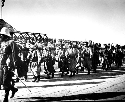 Franse troepen, Tientsin, China, 1900 door Unbekannt