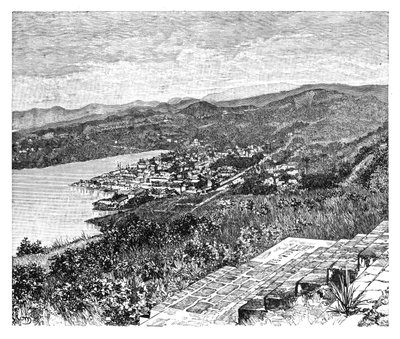 Algemeen uitzicht op Castries, St Lucia Eiland, c1890 door Unbekannt