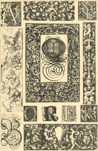 Duitse Renaissance typografische ornamenten, 1898 door Unbekannt