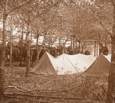 Paardenkwartier, Suippes, Noord-Frankrijk, ca. 1914-ca. 1918 door Unbekannt