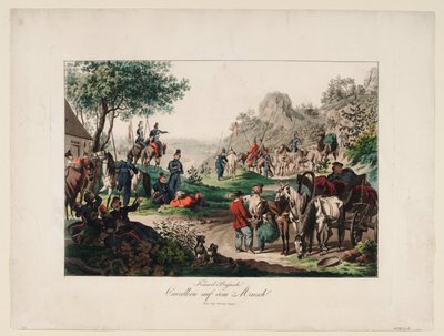 Keizerlijke Russische cavalerie op mars, 1813 door Unbekannt