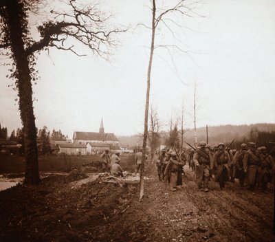 Infanterie, Genicourt, Noord-Frankrijk, c1914-c1918 door Unbekannt