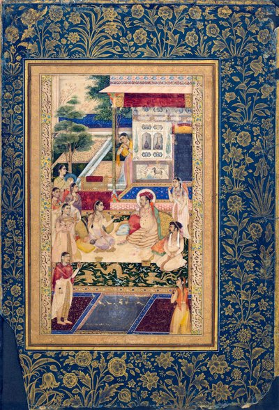 Jahangir en Prins Khurram met Nur Jahan, c1624-1625 door Unbekannt