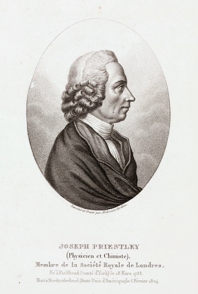 Joseph Priestley, Engels-Amerikaanse theoloog en chemicus, ca. 1780 door Unbekannt