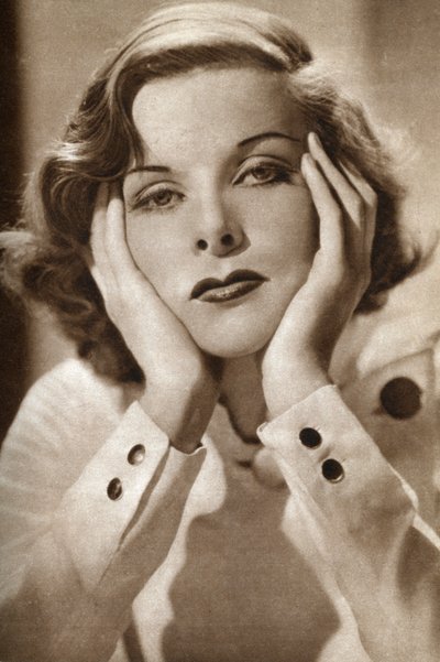 Katharine Hepburn, Amerikaanse actrice, 1933 door Unbekannt