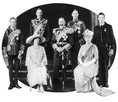 Koning George V en zijn familie door Unbekannt