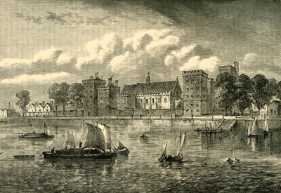 Lambeth Palace vanaf de rivier, 1709, ca. 1878 door Unbekannt