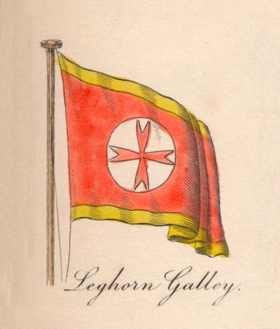 Leghorn Galley, 1838 door Unbekannt