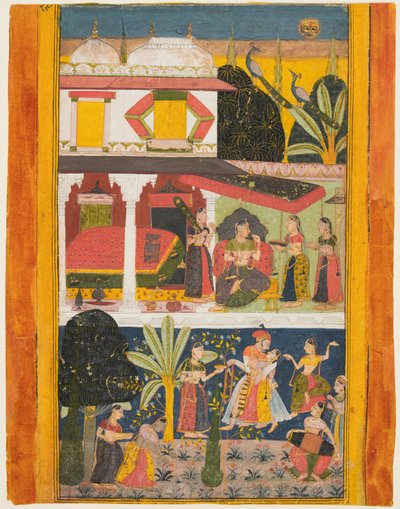 Malavi Ragini, uit een Ragamala-serie, ca. 1695 door Unbekannt